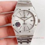 JF Audemars Piguet Royal Oak V5 41mm Watch Replica Ss Silver Textured Face
